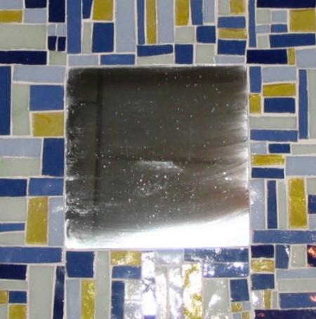 MIROIR RECTILIGNE BLEU