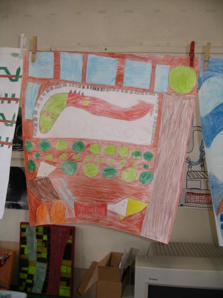 Ecriture et mosaique école Ambroise Thomas